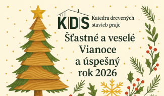 Vianočný a novoročný pozdrav Katedry drevených stavieb