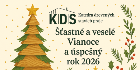 Vianočný a novoročný pozdrav Katedry drevených stavieb